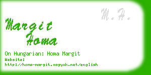 margit homa business card